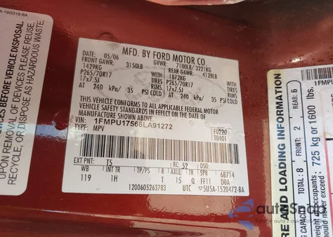 2006 Ford Expedition Eddie Bauer/King Ranch from USA, damaged, VIN 1FMPU17566LA91272